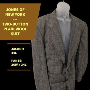 JONES OF NEW YORK WOOL 2-BTN SUIT